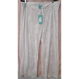 Shore Life Cover-Up Beach Pants Women Sz Large (6) XL (1)Wide-Leg Elastic Waist